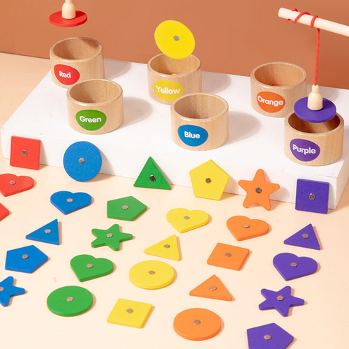Juego De Pesca De Juguete Con Clasificación De Colores Y