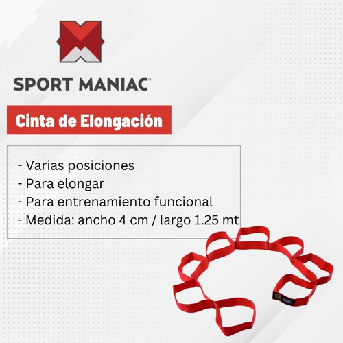 Imagen 2 de 5 de Banda Cinta De Elongacion Con Varias Posiciones Sol Fitness