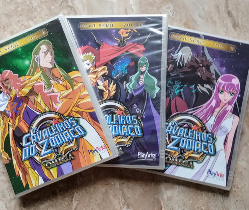 Kit Cavaleiros Do Zodíaco - 3 Dvds E 3 Blu-rays Lacrados