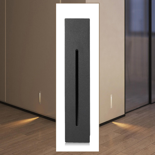 Apliques De Iluminación De Escalera De Rectángulo Negro