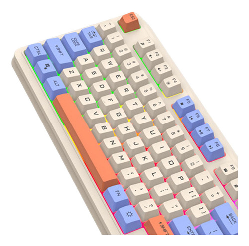 Teclado Para Juegos Con Cable Teclado De Computadora Azul