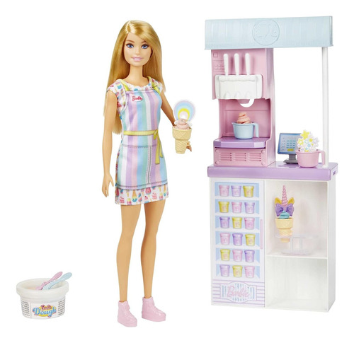 Barbie Tienda De Helados Con Muñeca