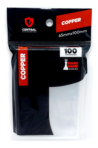 Central Board Game 100 Sleeves Formato Copper 65 X 100m