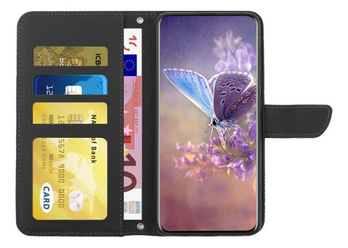 Funda De Cuero Con Relieve De Mariposa Para Xiaomi Redmi