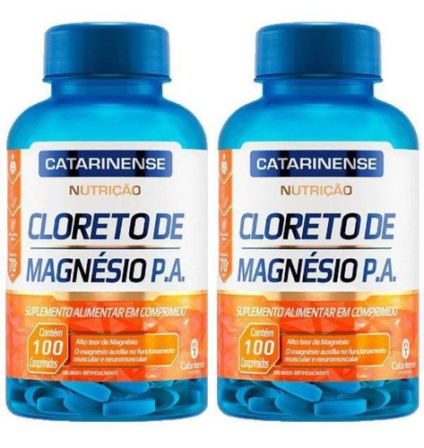 Kit 2 Cloreto De Magnésio Catarinense Pa 100 Cáps