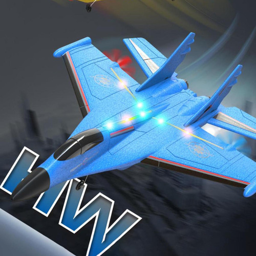 Avión Planeador De Espuma Rc Accesorios Azul 2 Baterías