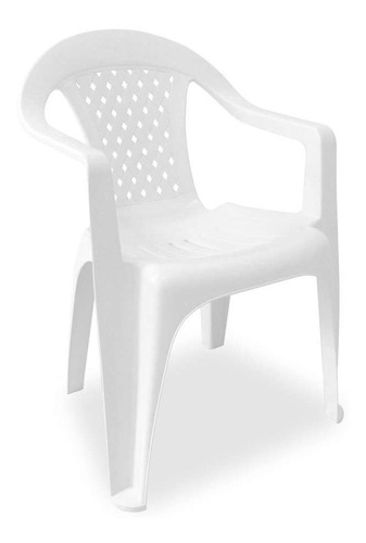 Cadeira Plástica Com Braço Branca Dolfin