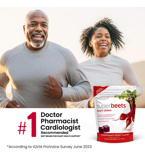 Humann Superbeets Heart Chews | Extracto De Semilla De Uva Y