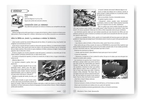 Material De Escuela Bíblica Jonás Para Escolares