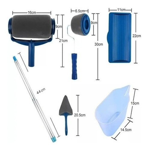 Imagen 5 de 6 de Kit Rodillo Pintar Microfibra Recargable Sin Costura Borde