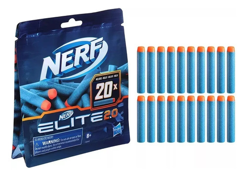 Nerf Elite 2.0 Pack Dardos De Goma 20 Unidades Toyz