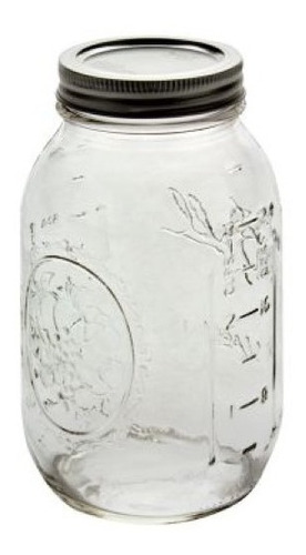 Frascos Ball Mason Jar 32oz. Boca Regular Caja De 12 Pzs Color Transparente
