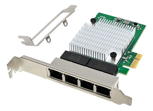 Placa De Rede Pcie X1 Realtek Rtl8111h Quad Port Rj45 Nic