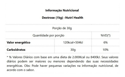 Dextrose (1kg) - Padrão: Único Natural