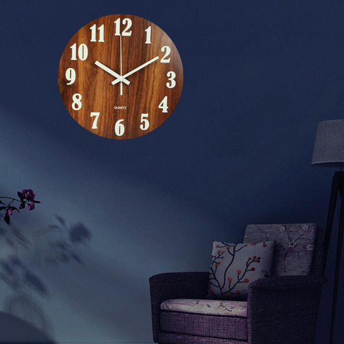 Reloj De Pared Luminoso De 2 Piezas Para Oficina Silent