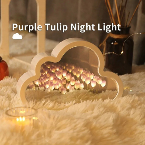 Luz Lámpara Noche Flor De Tulipanes De Nube Para Dormitorio