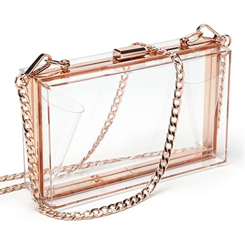 Mujer Cute Clear Purse Acrylic Box Bolso De Acrílico, 3nkpt