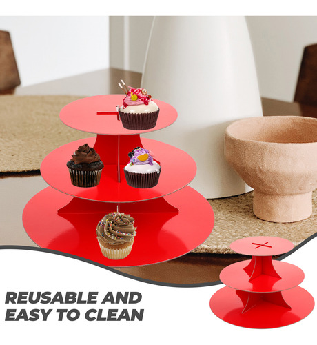 Expositor De Postres Redondo Con Decoración Dorada