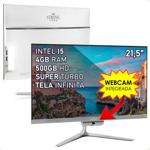 Computador All In One I5 4gb Hd 500gb 21,5 Strong Tech