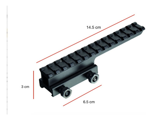 Riel De Elevación 20mm Picatinny Ar15 M4 Xtr P