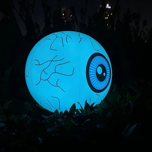 . Globo Ocular Inflable De Fiesta De Halloween 5 Colores Led