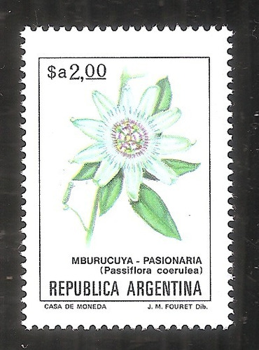 Argentina 1983 Correo Ordinario:flores Nro.1416b Tizado Fluo