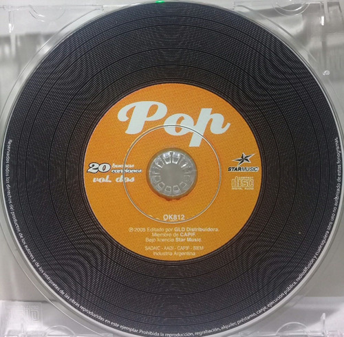 Cd 20 Buenas Canciones (pop Vol 2)