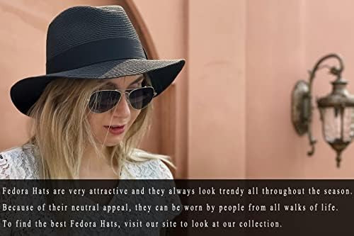 Forbusite Sombreros De Sol Para Mujer Estilo Fedora Panamá C