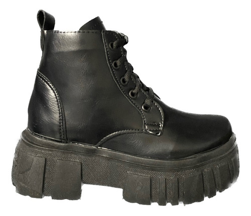 Borcego Mujer Acordonado Moda Cómodo Botas Botinetas Art-690