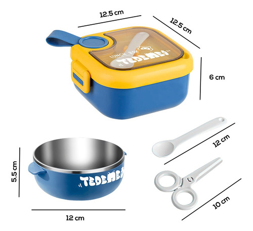Lancheira Infantil, Porta-alimentos, Tesoura, Boy Kinder Sus