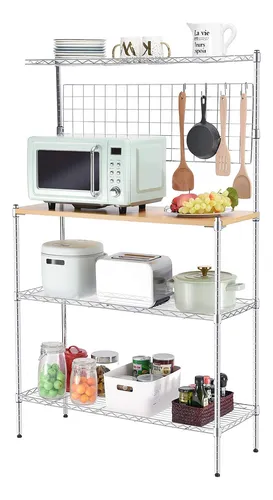 comprar Toolf Estante Pie Mesa Madera Soporte Para Horno Microonda 4
