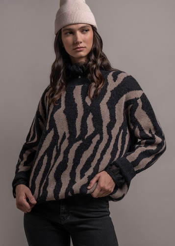 Sweater Tejido Animal Print La Martina Mujer Germi