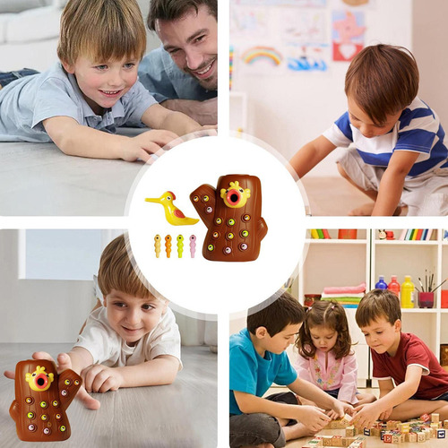 Juego Magnético De Alimentación De Pájaros Juguete Magnético