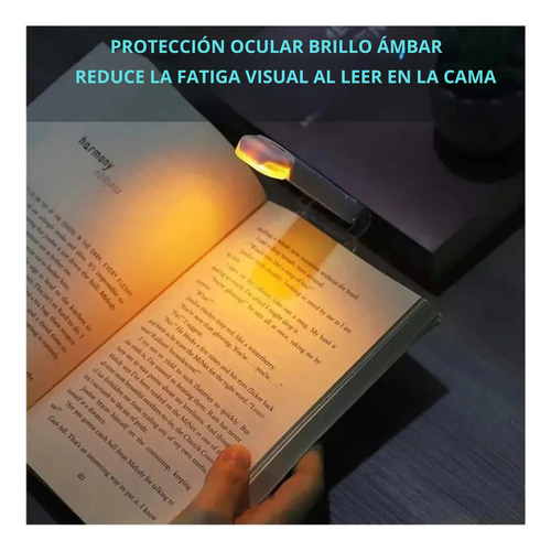 Luz Led Para Libros Leer Usb Lampara Negro Negro