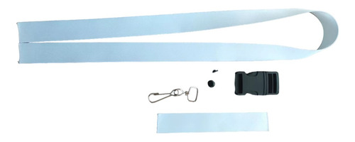 Kit Para Hacer 60 Lanyards Para Sublimar 25mm Blanco