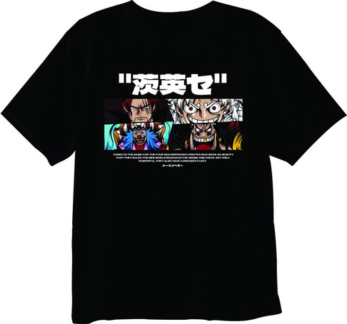Playera One Piece Luffy Nika 5 Shanks Yonko Wano Anime