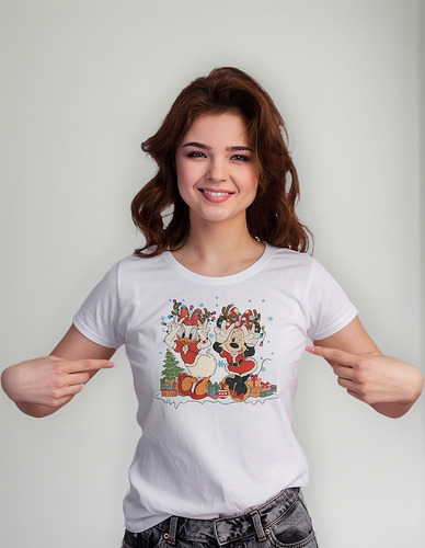 Playera Dama Navidad Dn Daisy Minnie P723