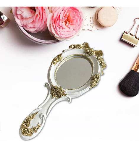 Lindo Y Creativo Vanity Princess Ovalado Con Espejo Blanco
