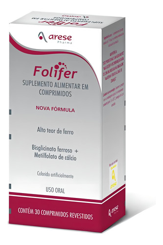 Folifer 30 Comprimidos Revestidos Sem Sabor Sem Sabor