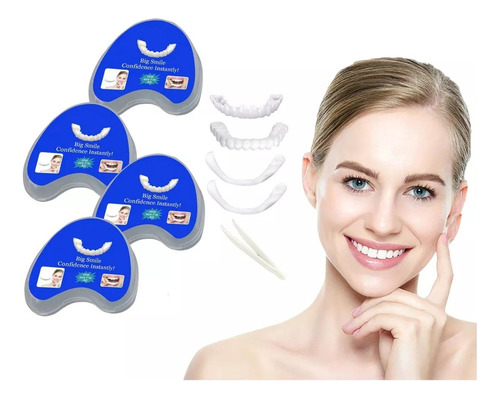 Carillas Dentales Ajustables Y Dentaduras Postizas 4x