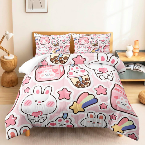 Cvhouse Kawaii Ropa De Cama Tamaño Doble, Juego De Cama De C