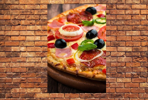 Vinilo Decorativo 50x75cm Pizza Pizzeria Comidas Resto