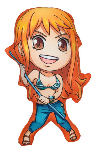 Almofada 3d Nami Boneco Monkey Luffy One Piece Chapeu Palha