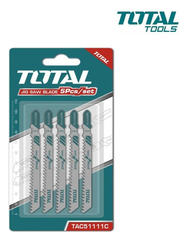 Set De Hojas Para Caladora P/ Metal 5 Pcs Total Tac51111c