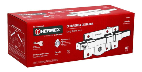 Imagen 2 de 3 de Cerradura De Barra Fija, Derecha, Hermex 43505