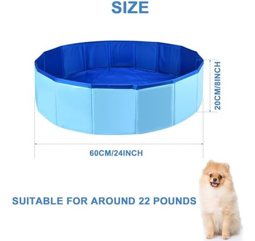 Enenes Piscina Para Perros 24 X 8, Piscina Plegable Para Per