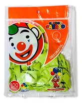 Comprar Globo Latex Decorator Redondo N° 9 Payaso C\u002F100 Piezas Color Verde manzana