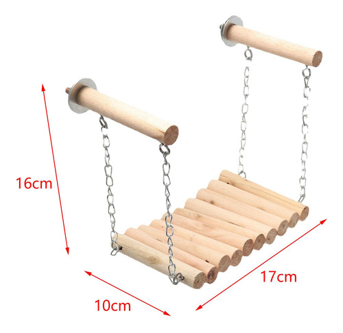 Escalera De Madera Para Pájaros, Loros, Soporte, Juguete De