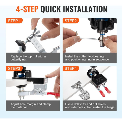 Jig De Bisagra Para Puertas Y Armarios Aluminio 35 Mm Precis