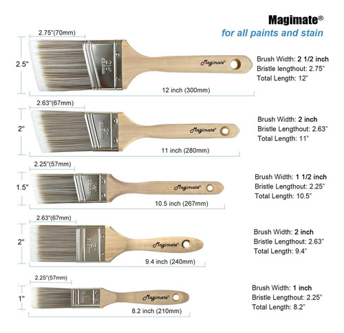 Pincel De Manchas De Madera De Magimé Mastura En Ángulo Y De